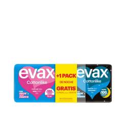 EVAX COTTONLIKE compresas pack normal alas día 32 u +  noche alas 11 u