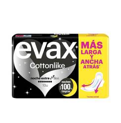 EVAX COTTONLIKE compresas noche extra alas 10 u