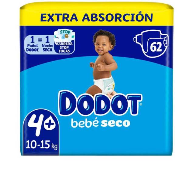 DODOT ETAPAS EXTRA talla 4 pañales 10-15 kg  62 u