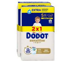 DODOT SENSITIVE EXTRA talla 5 pañales 12-17 kg 88 u