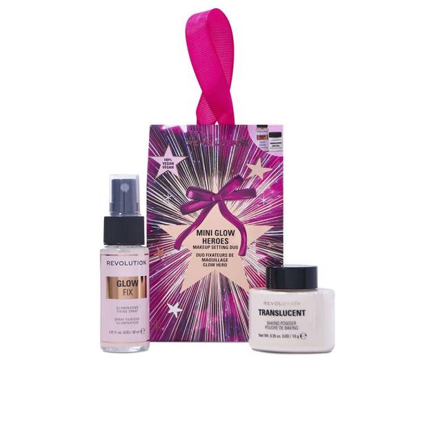 DÚO DE FIJADORES DE MAQUILLAJE ILUMINADOR ESTUCHE 2 pz