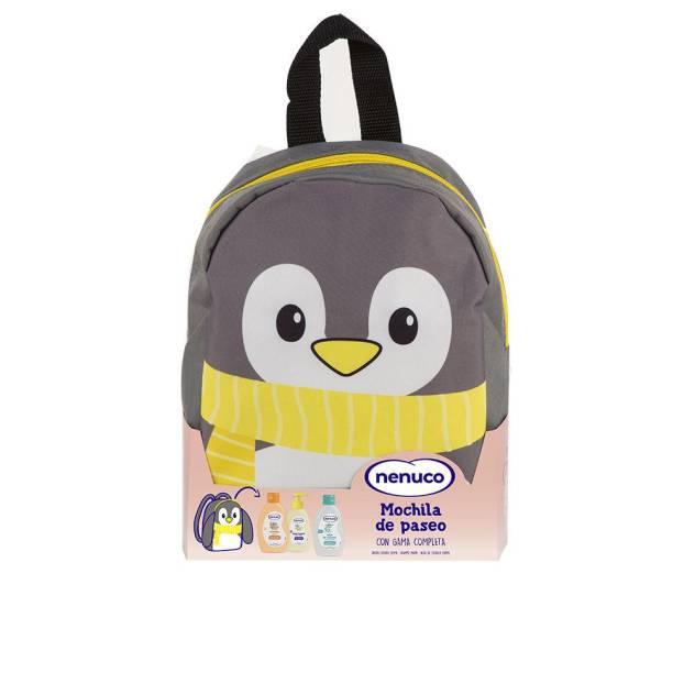 MOCHILA PINGÜINO ESTUCHE 4 pz