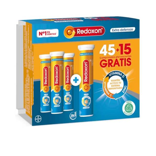 REDOXON EXTRA DEFENSAS comprimidos efervescentes 45 + 15 60 u