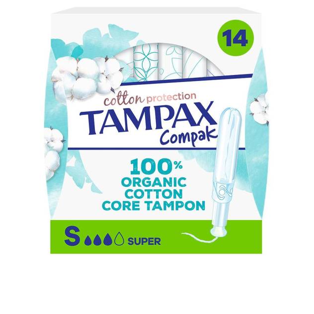 TAMPAX ALGODÓN 100% ORGANICO tapón super 14 u TAMPAX ALGODÓN 100% ORGANICO tapón super 14 u