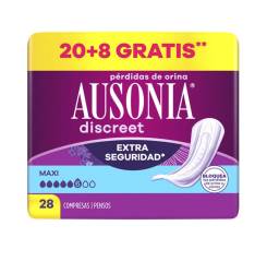 DISCREET compresas incontinencia maxi 28 u