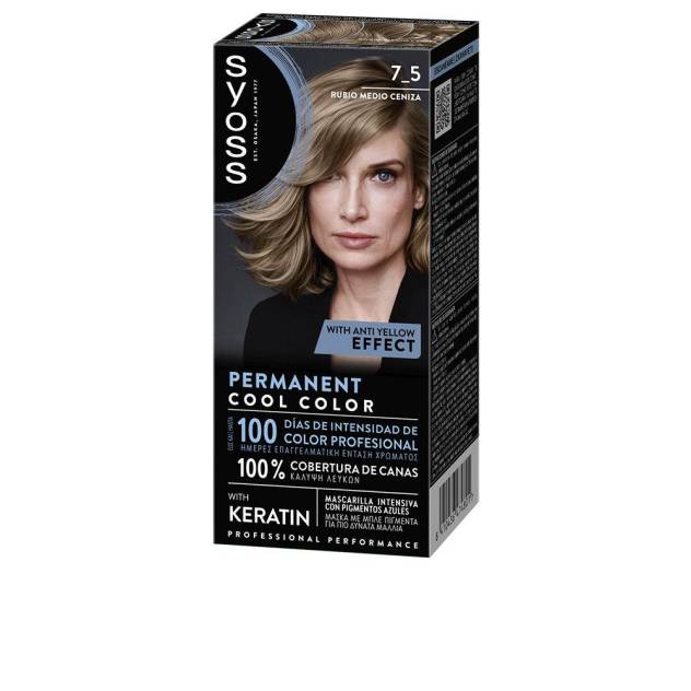 PERMANENT COOL COLOR #7.5-Rubio Medio Ceniza 1 u
