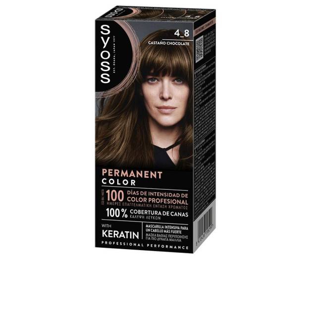 PERMANENT COLOR #4.8-Castaño Chocolate 1 u
