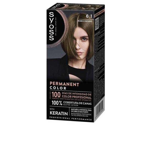 PERMANENT COLOR #6.1-Rubio Oscuro 1 u