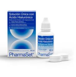 PHARMASET solución única con ácido hialurónico para lentes de contactos blandas 60 ml