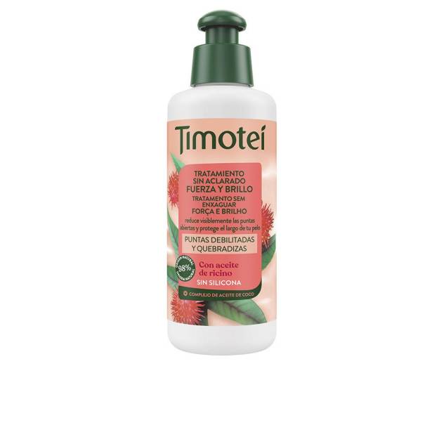 TIMOTEI acondicionador fortalecedor fuerza y brillo con aceite de ricino y coco 160 ml