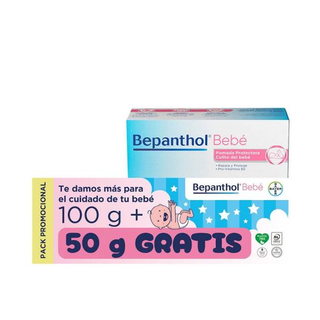 BEPANTHOL BEBÉ pomada protectora culito del bebé 100 gr + 50 gr 2 u BEPANTHOL BEBÉ pomada protectora culito del bebé 100 gr + 50 gr 2 u