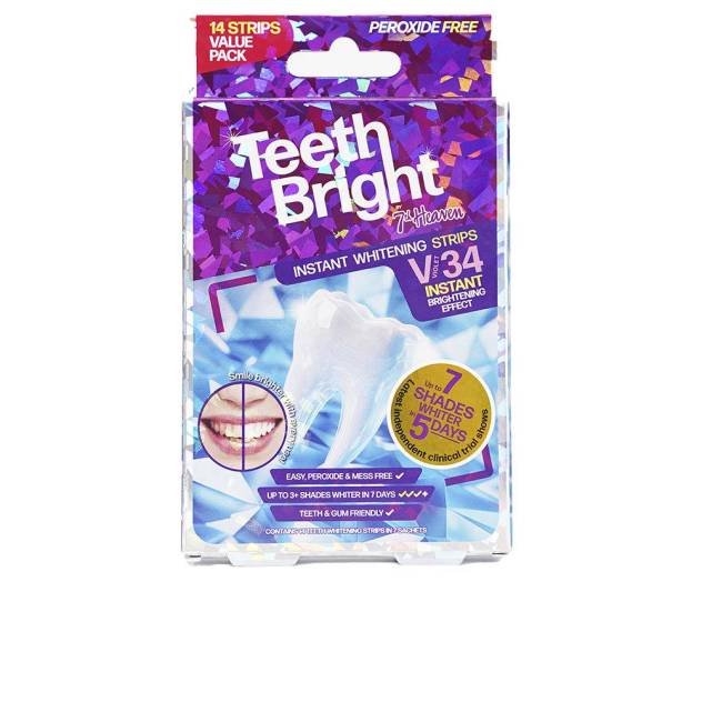 TEETH BRIGHT tiras dentales blanqueadoras 14 u