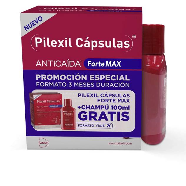 PILEXIL FORTE MAX cápsulas anticaída + champú 2 u PILEXIL FORTE MAX cápsulas anticaída + champú 2 u