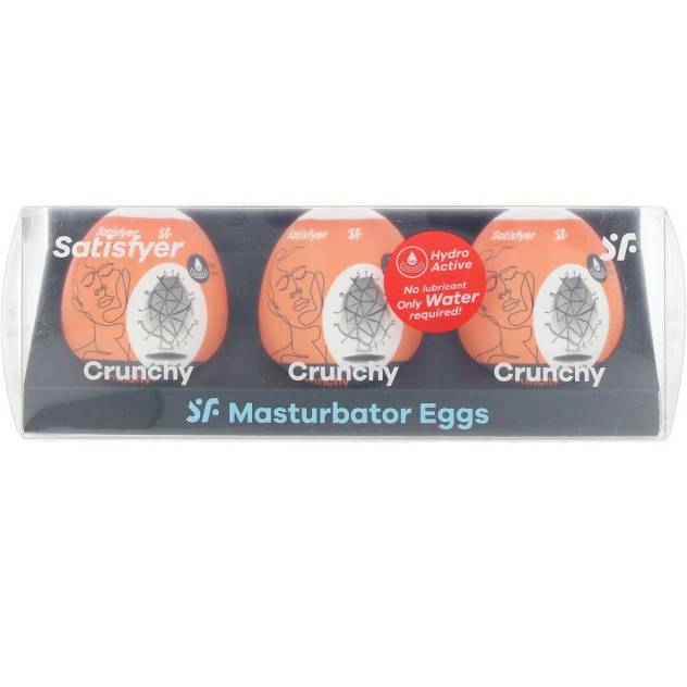 SATISFYER HUEVOS MASTURBADORES CHRUNCHY ESTUCHE 3 pz SATISFYER HUEVOS MASTURBADORES CHRUNCHY ESTUCHE 3 pz