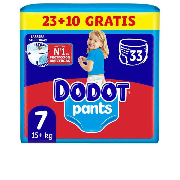 DODOT PANTS pañal-braguita talla 7 +17 kg 33 u
