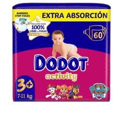 DODOT ACTIVITY EXTRA talla 3 pañales 6-10 kg 60 u