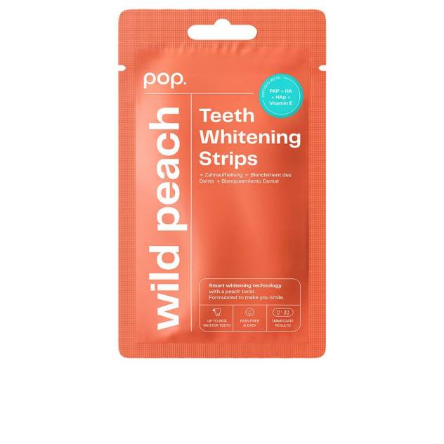 POP. tiras blanqueadoras sabor melocotón 7 u