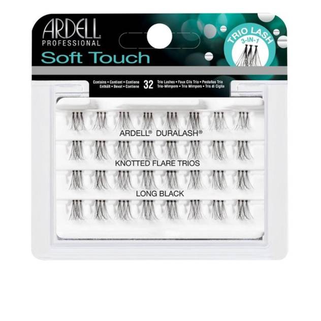 ARDELL LASH TRIOS knotted flares soft touch #long black 32 u ARDELL LASH TRIOS knotted flares soft touch #long black 32 u