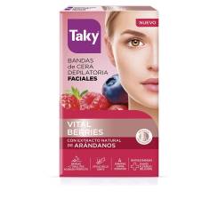 FRUTOS ROJOS bandas cera faciales depilatorias 16 u