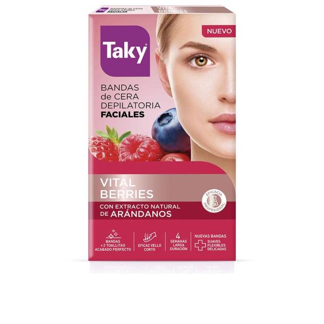 FRUTOS ROJOS bandas cera faciales depilatorias 16 u FRUTOS ROJOS bandas cera faciales depilatorias 16 u