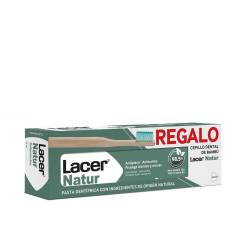 LACER NATUR PASTA DENTAL + CEPILLO DENTAL PACK 2 pz