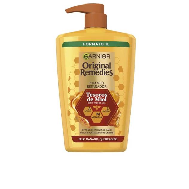 ORIGINAL REMEDIES champú tesoros de miel 1000 ml ORIGINAL REMEDIES champú tesoros de miel 1000 ml