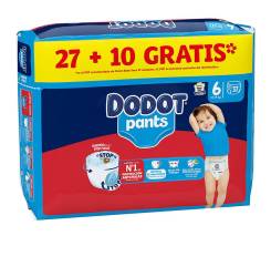 DODOT PANTS pañal-braguita talla 6 15 + kg 37 u