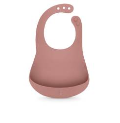 SELECTION babero de silicona +4m #Rosa 1 u