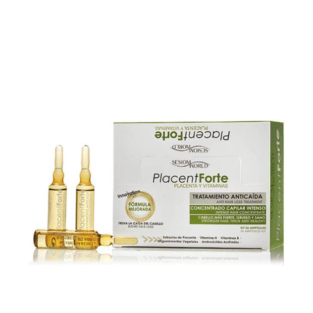 PLACENT FORTE tratamiento anticaída ampollas 36 u