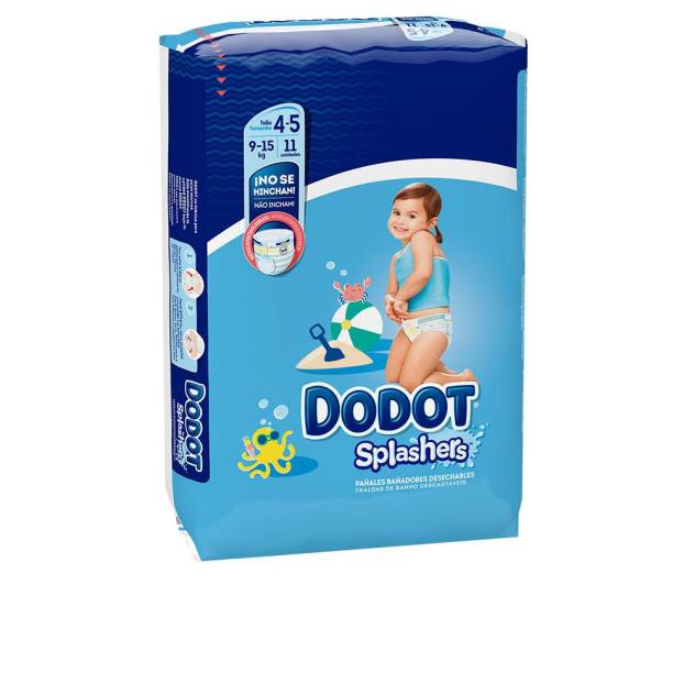 DODOT SPLASHERS bañador desechable talla 4-5 + 9-15 kg 11 u