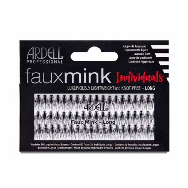 FAUX MINK pestañas individuales negras #long 1 u FAUX MINK pestañas individuales negras #long 1 u