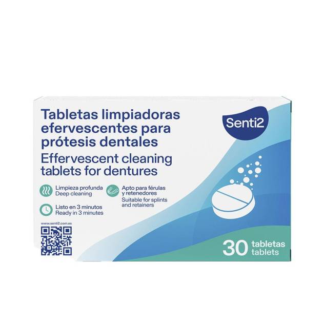 Tabletas Limpiadoras para Dentaduras Postizas 30 Unidades