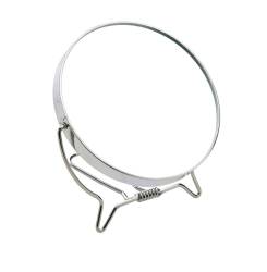 ESPEJO metálico doble x3 con soporte abatible 12,2 cm 1 u