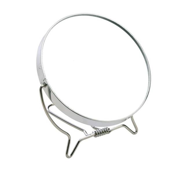 ESPEJO metálico doble x3 con soporte abatible 12,2 cm 1 u