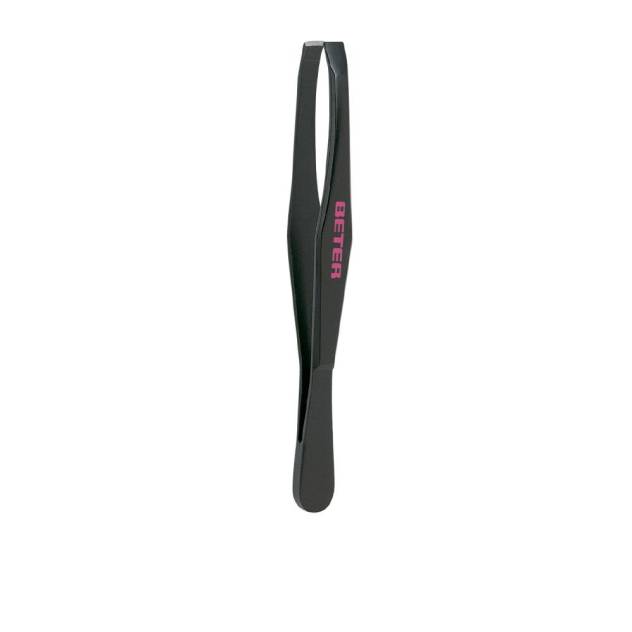 PINZA depilar punta recta acero negro 1 u