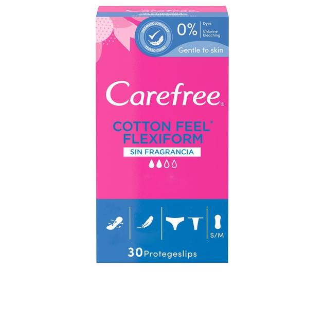 CAREFREE FLEXIFORM protector transpirable sin fragancia 30 u