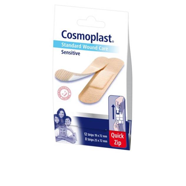 COSMOPLAST apósitos sensitive quick-zip 20 u