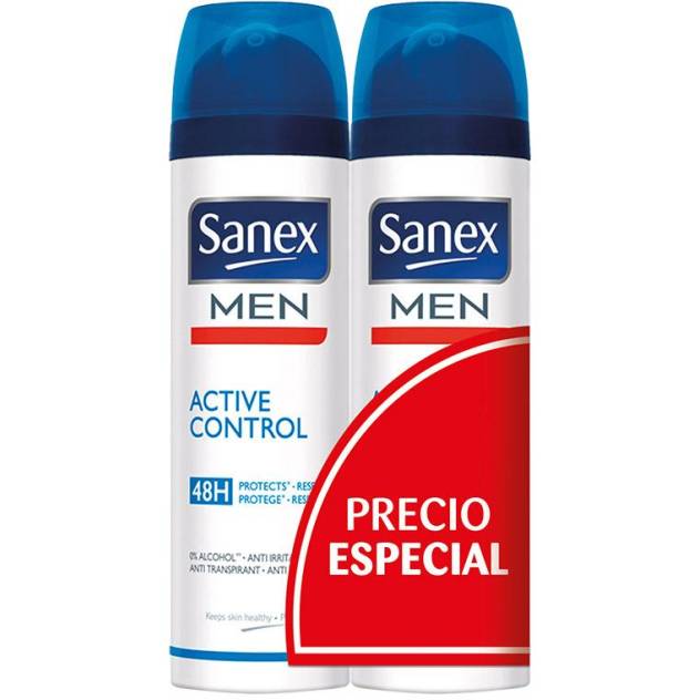 MEN ACTIVE CONTROL 48H desodorante vaporizador dúo 2 x 200 ml